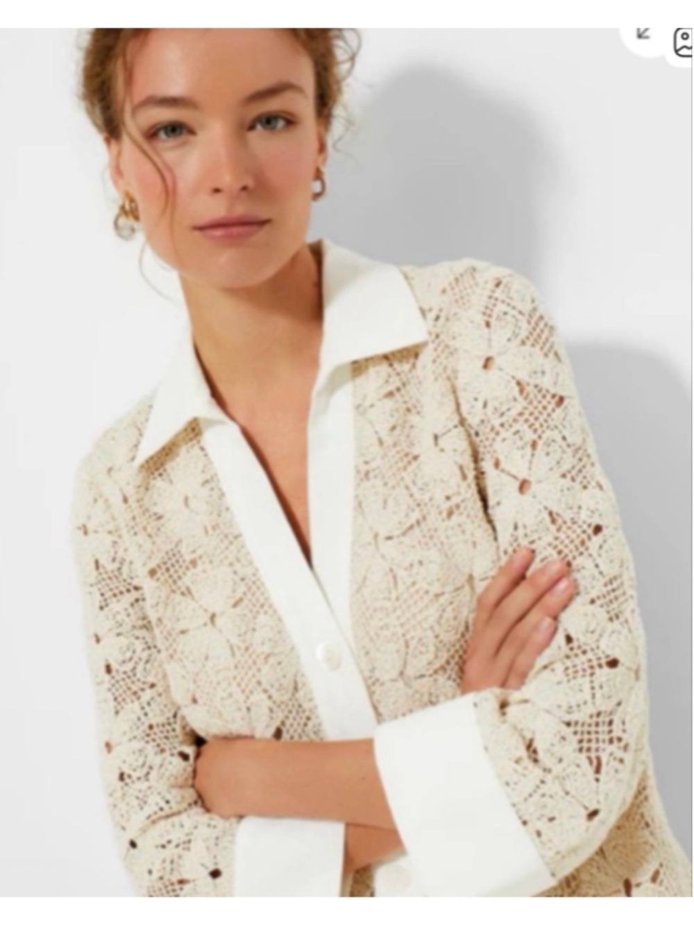 NWT Tuckernuck Tan Crochet Collier Mini Dress XL - Picture 6 of 8